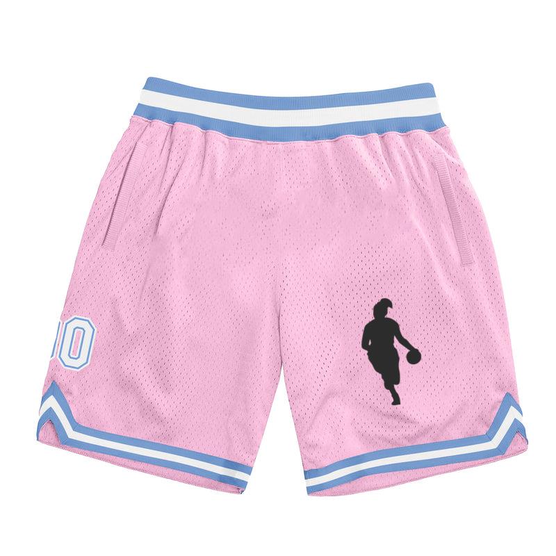 Basketball Player Female Player Ball Hair Ponytail Silhouette Classic Basketball Shorts 