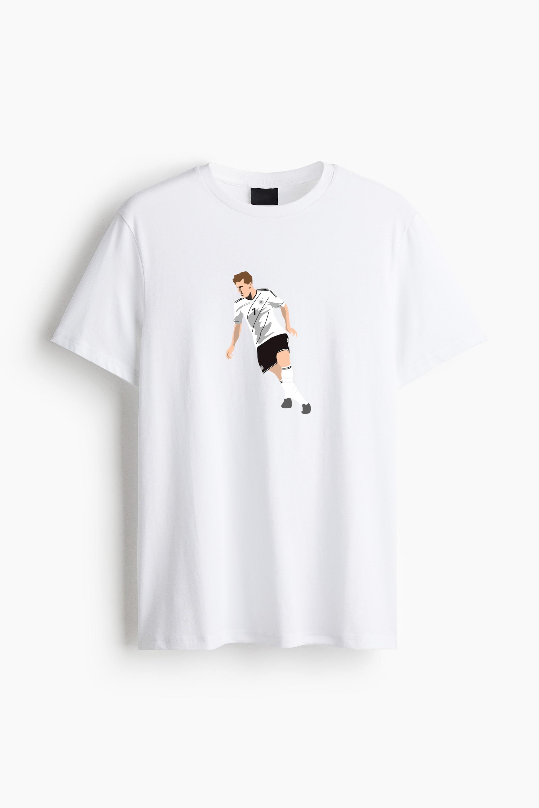 Thomas Muller Cartoon Drawn Cotton T-Shirt 