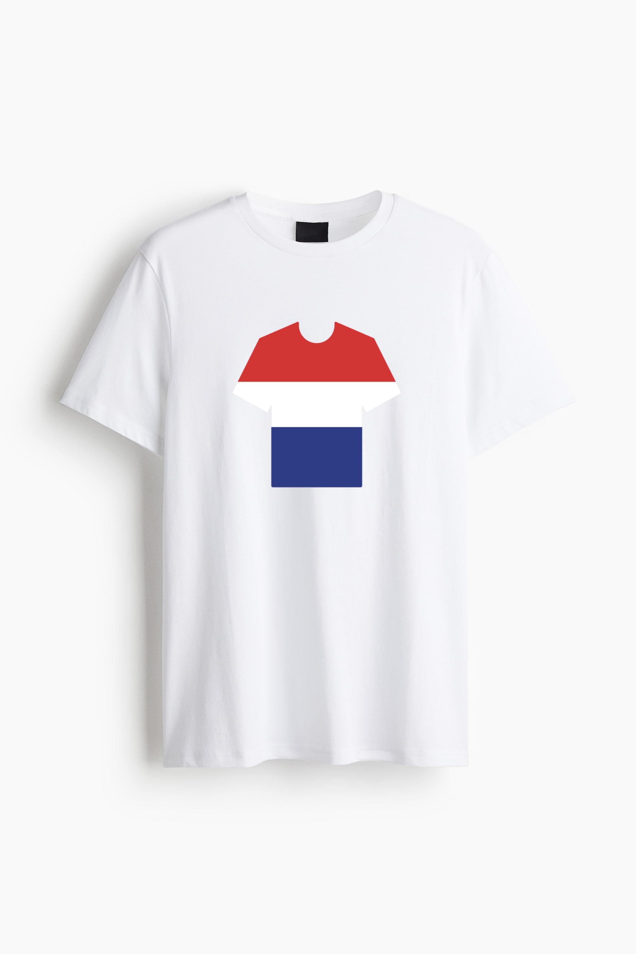 Tricolor Soccer T Shirt Cotton T-Shirt 