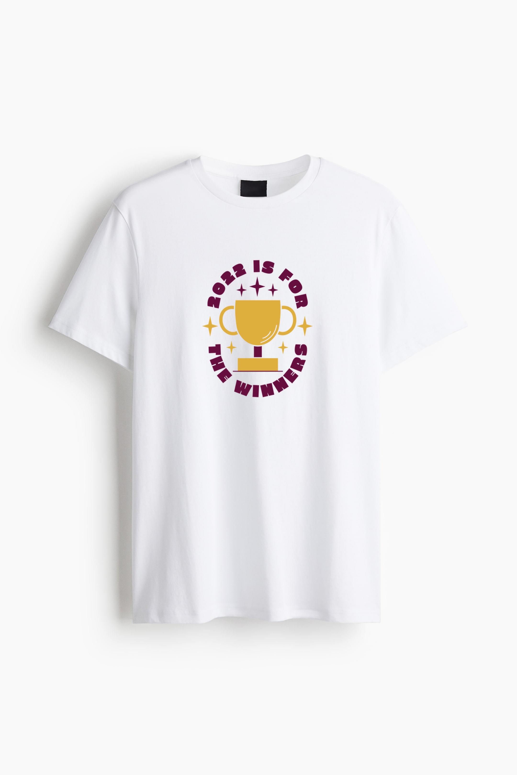 Trophy Framed By The Quote 2022 Is For The Winners Cotton T-Shirt 