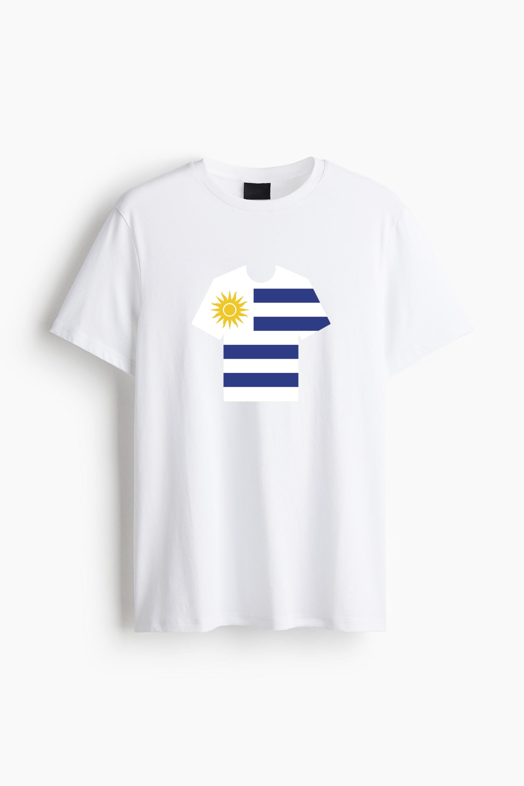 Uruguay Flag Inspired T Shirt Cotton T-Shirt 