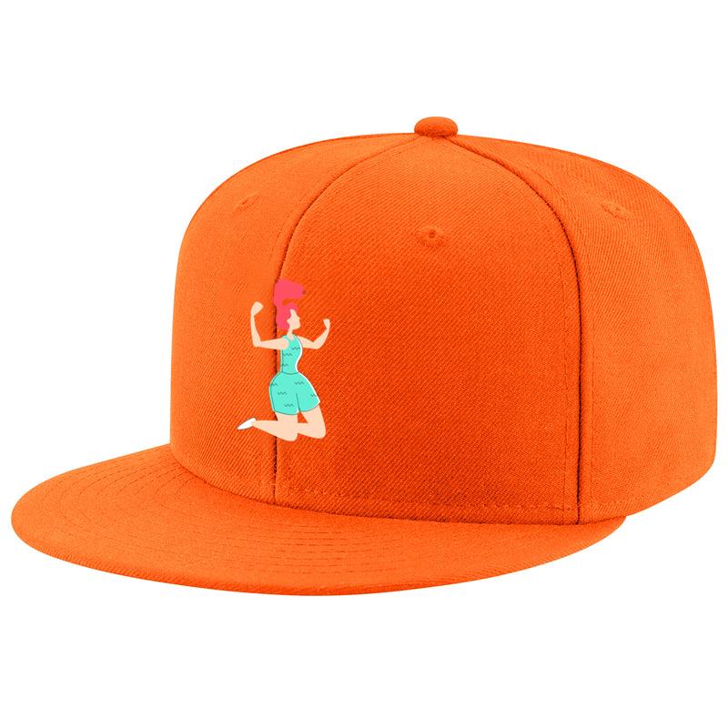 Woman Sliding Celebration Colored Line Snapback Hat 