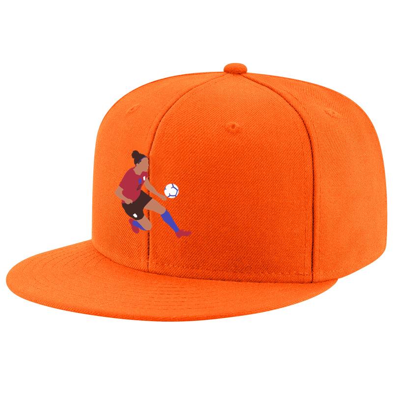 Woman Soccer Player Flat Snapback Hat 