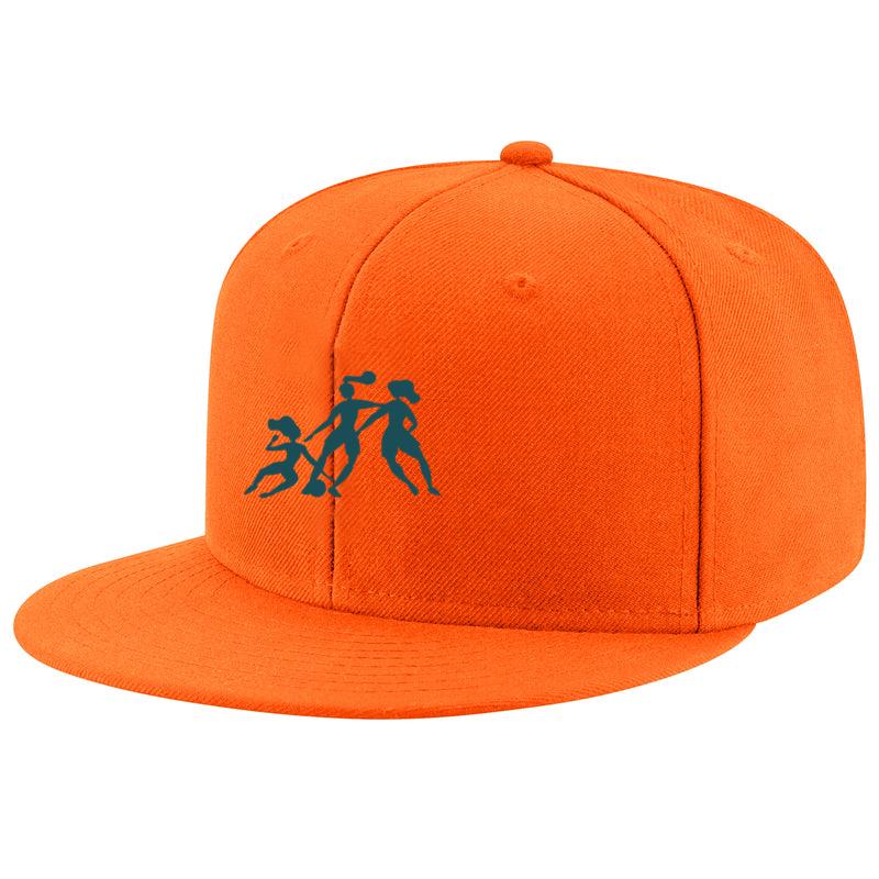 Women Playing Football Silhouette Snapback Hat 