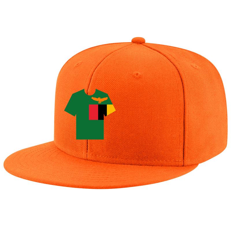 Zambia Soccer Jersey Snapback Hat 