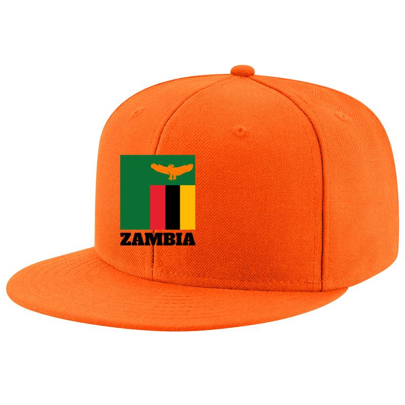 Zambia Soccer Team Flag Snapback Hat 